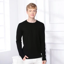 Осенне-зимний повседневный мужской кашемировый шерстяной вязаный свитер мужской s Модный v-образный вырез/Круглый вырез сплошной цвет длинный рукав Пуловеры Топы 3XL