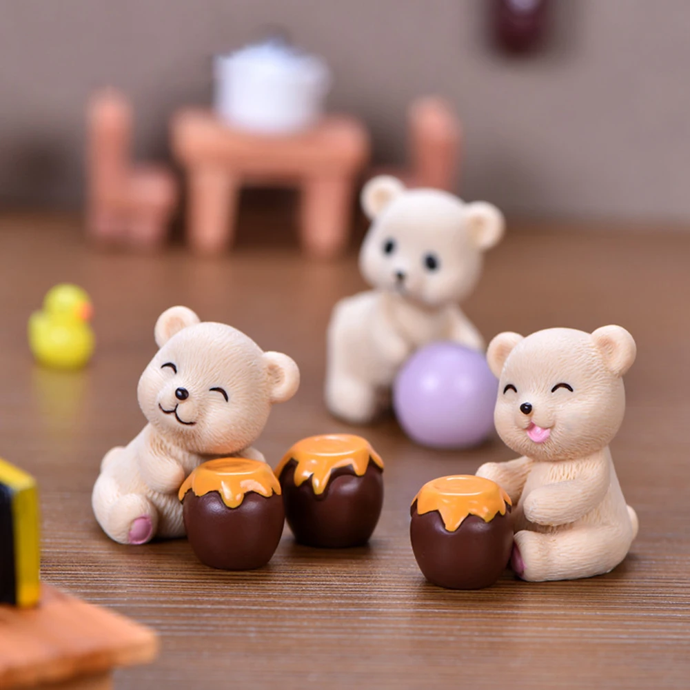 Мини Honeypot Медведь Снежок утка Дисплей Плесень Микро пейзаж домашний сад Декор
