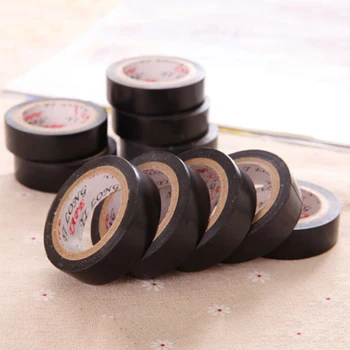 

1pc Black 10M PVC Flame Retardant Adhesive Vinyl Electrical Insulation Tape Roll Heat Resistant Electrical Power Insulating Tape