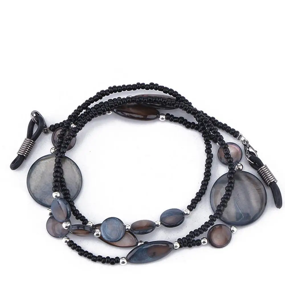 

Fashion Reading Glasses Chain Women Beads Sunglasses Cords Eyeglass Lanyard Holder Straps Black Eyewear Retainer