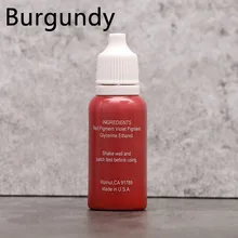 Натуральные профессиональные чернила для татуажа, Перманентный макияж, Микро Пигмент для бровей, губ, подводка для глаз, 1/2 унций, 15 мл, бордовый, 1 штука