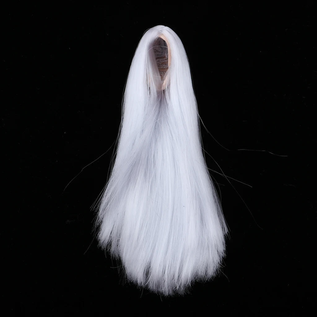 1/6 Scale Action Figure Doll Accessories, Long Straight Hair Wig for ,  12 inch Female Seamless Body