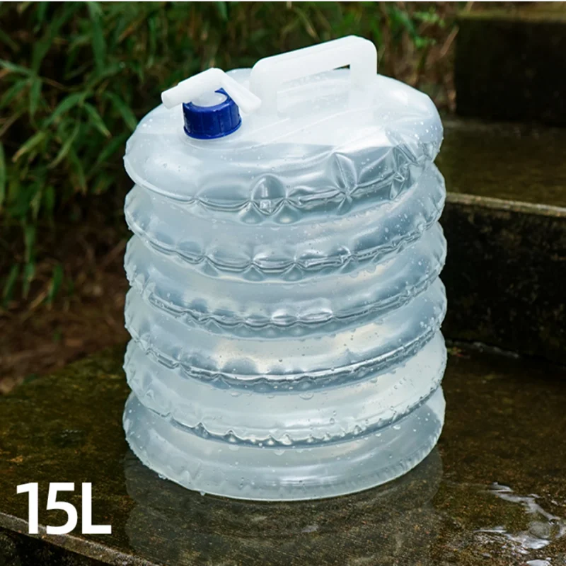 New 15 Litre Expandable Camping Water Carrier With Tap 