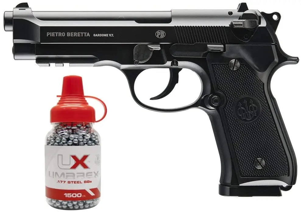 Полностью металлический полуавтоматический пневматический пистолет Umarex Beretta 92A1