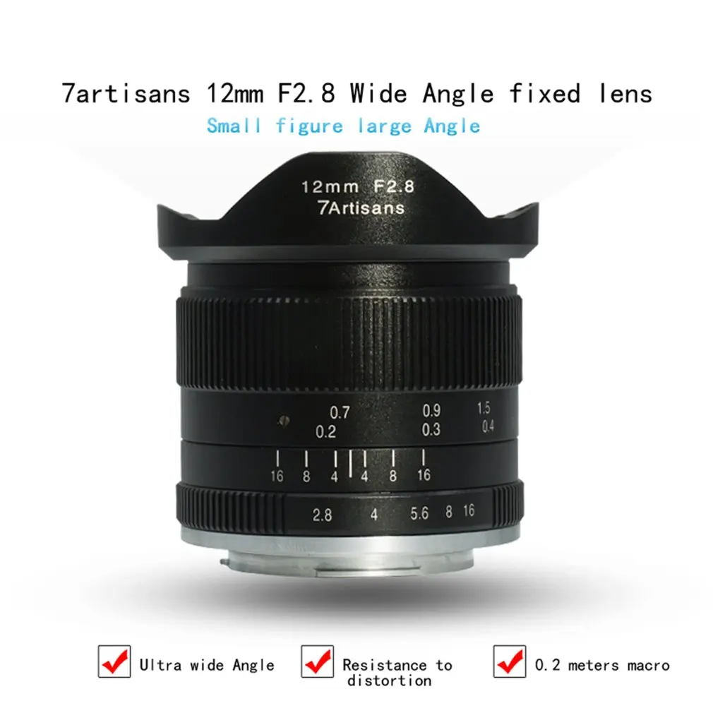 7 artisans 12 мм F2.8 Prime объектив для всех одиночных серий для SONY для Fuji для Canon для камер M43 аксессуары