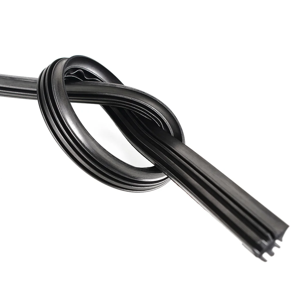 High Quality 2pcs 6mm Universal Car Rubber Frameless Windshield Wiper Blade Refill Windscreen Strip Wipers Black