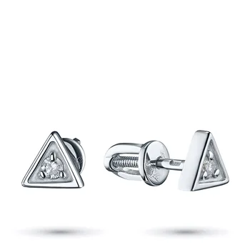 

Pusety of white gold with diamond e0901ps08200119