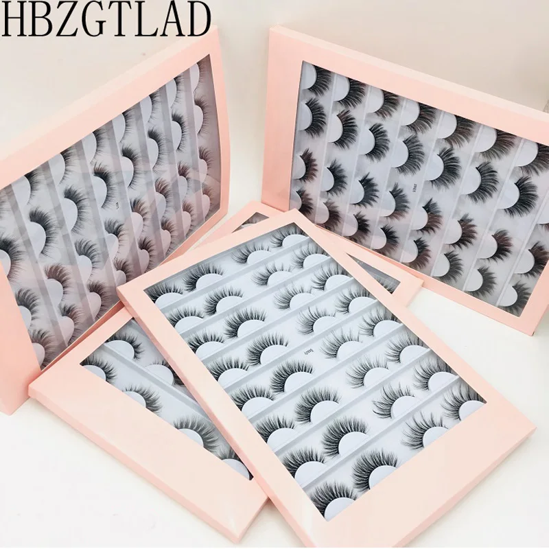 Накладные ресницы из норки 16 пар 3D толстый перекрестный макияж наращивание