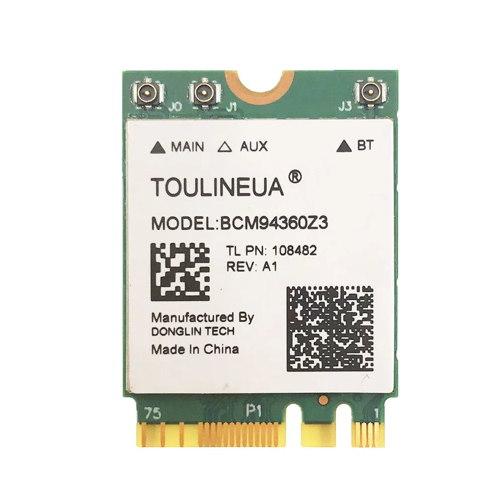Для Hackintosh BCM94360CS2 BCM94360Z3 802.11AC WiFi 867 Мбит/с WLAN-карта подходит для Bluetooth 4 0 NGFF M.2 адаптер