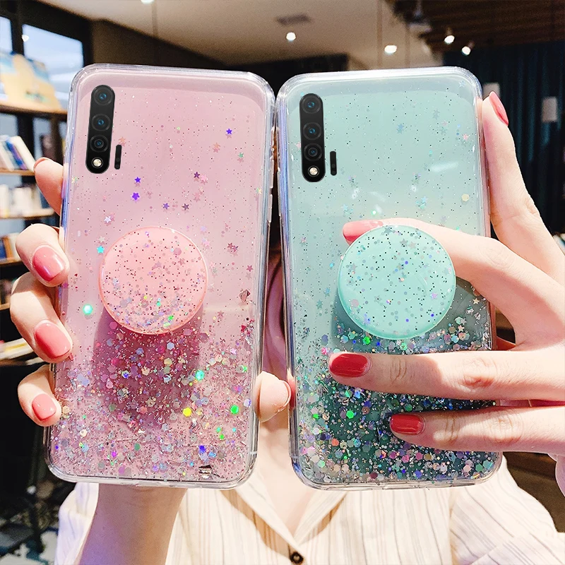 

Glitter Case for Huawei Y9 Y6 Y7 Y5 2019 2018 View 30 20 Cover For Huawei Honor 20 10 Lite Pro 9X 8X 8A 7C 7A 8S Play 8C Case