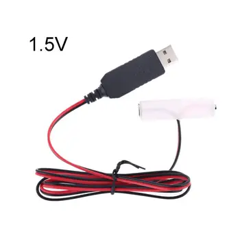 

LR6 AA Battery Eliminator 2m USB Power Supply Cable Replace 1 to 4pcs AA Battery G6DD