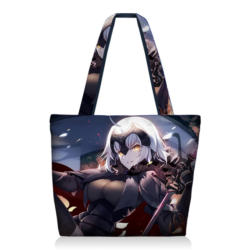 

Anime Peripheral Fate Destiny My King Joan of Arc SABER Portable Canvas Bag Shoulder nv kua bao Graphic Customization