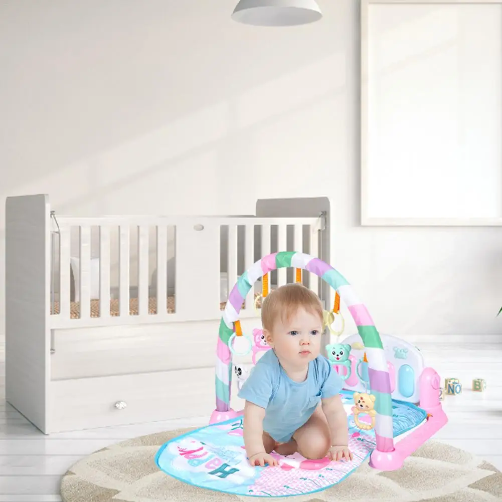 Rack de Brinquedos Tapete de Fitness Esteira do Jogo Música com Teclado de Piano Presente para Crianças Bebê Ginásio Puzzles Educativos Chocalho Infantil Mat 9 Esteira do Jogo Música Com Teclado de Piano Presente Para crianças