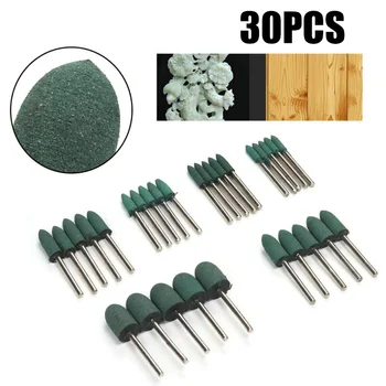 

DIY Rubber Polishing Head Repair Fixture Equipment 30Pcs Tool 1/8in Shank Parts
