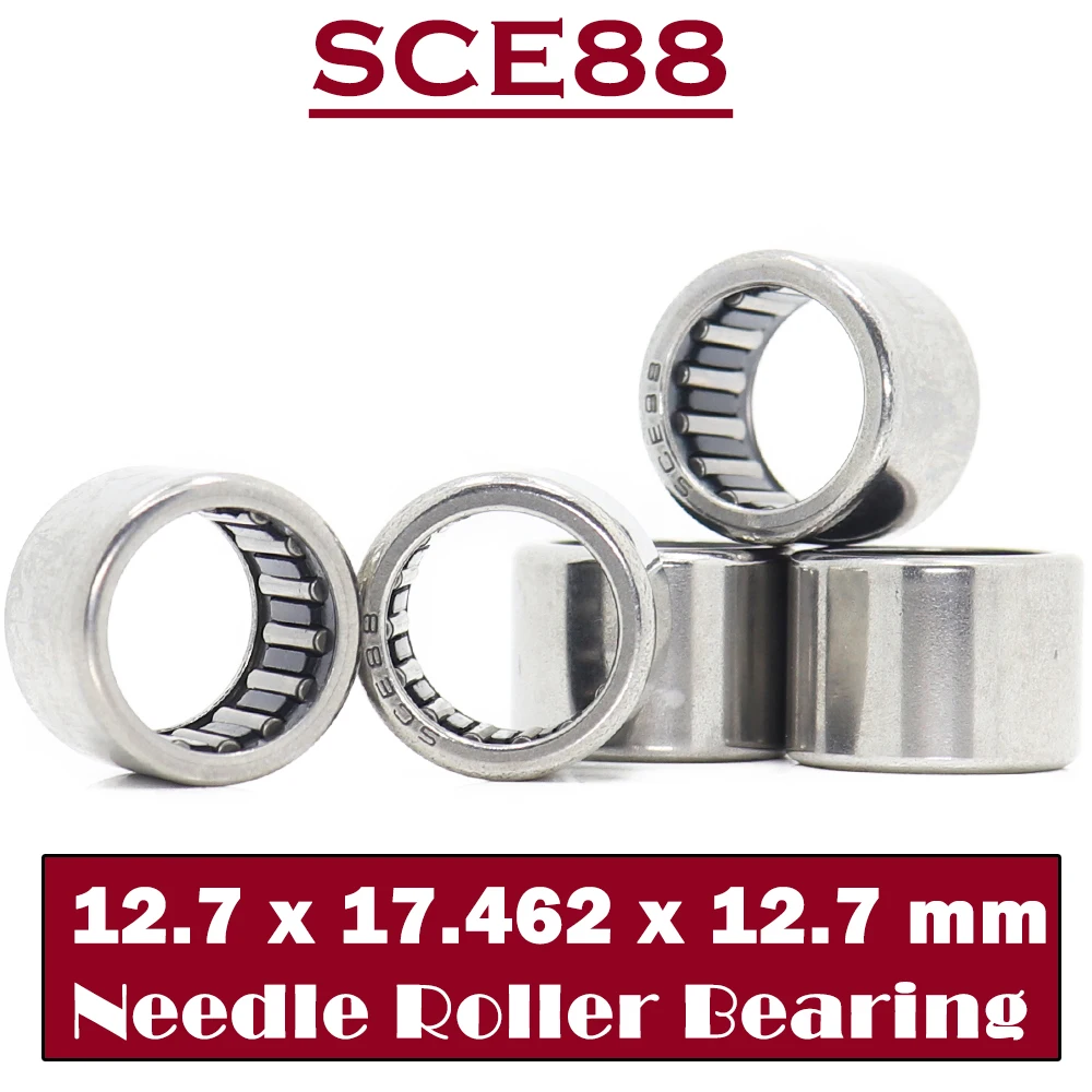 SCE88 Bearing 12.7*17.462*12.7 mm ( 5 PCS ) Drawn Cup needle Roller Bearings B88 BA88Z SCE 88 Bearing hk1612 needle bearings 16 22 12 mm 5 pcs drawn cup needle roller bearing hk162212 tla1612z 37941 16