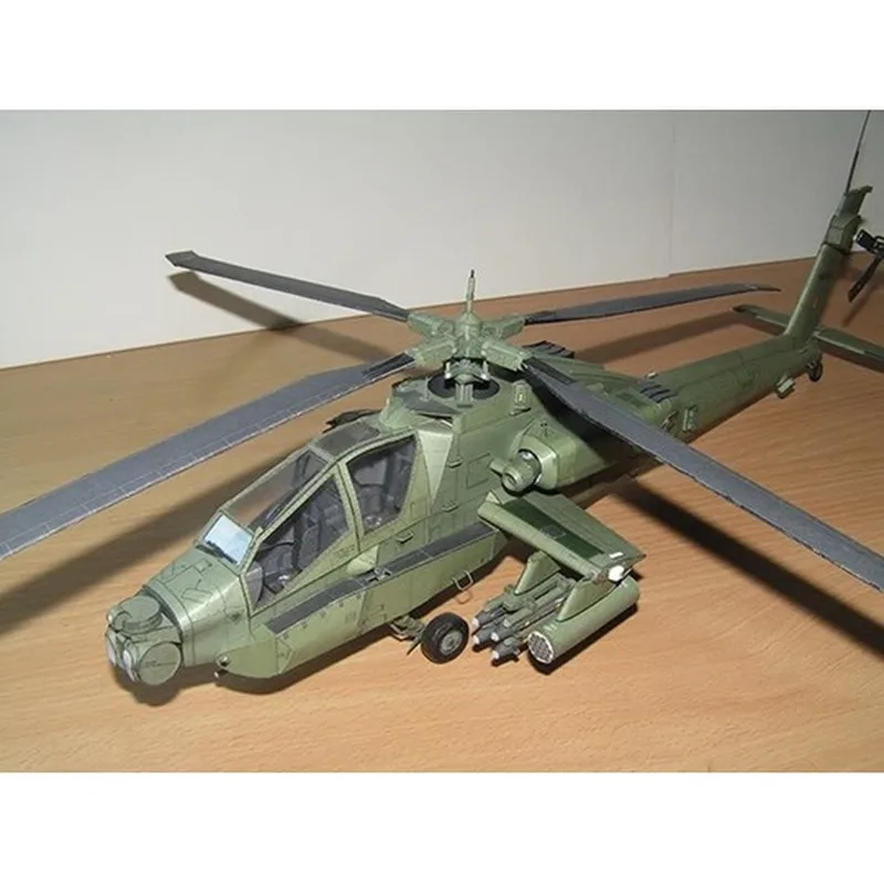 53 см AH-64A вертолет Apache самолет DIY 3D бумажная карточка модель Конструкторы строительные игрушки развивающие игрушки Военная Модель