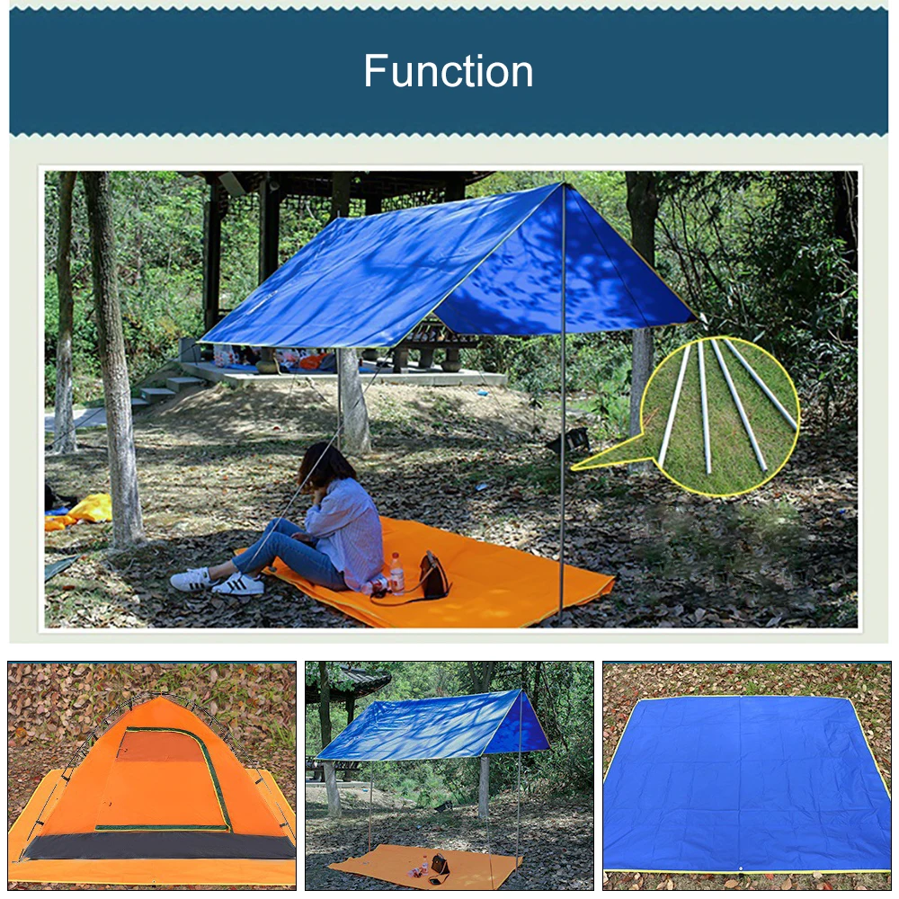 4 6 Persons Ultralight Multifunctional Waterproof Tent Tarp Footprint Ground Sheet Mat For