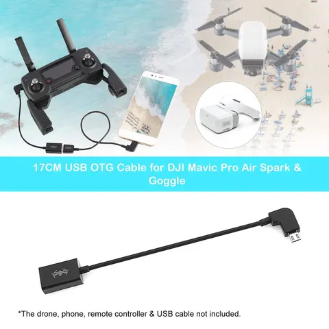 2019 17CM USB OTG Adapter USB OTG Cable for DJI Mavic Pro Air Spark RC FPV Drone Remote Controller Goggle 2019 17CM USB OTG Adapter USB OTG Cable for DJI Mavic Pro Air Spark RC FPV Drone Remote Controller Goggle
