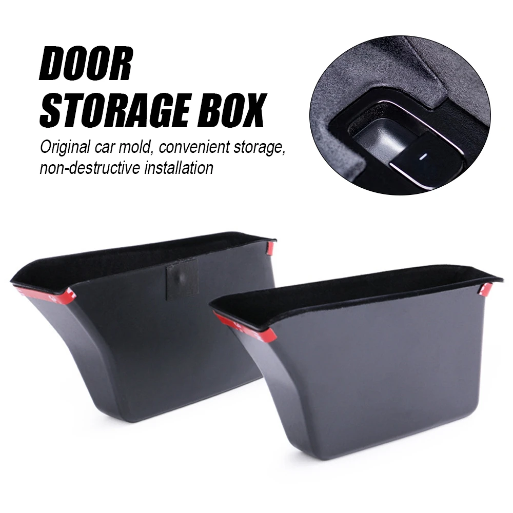 4pcs Car Door Handle Pocket Storage Box Organizer Container Holder Box for Tesla Model 3 Y 2017-2021  Interior Accessories