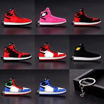 

Keychain New Exotic Mini Jordan 1 Retro Shoe Keychain Woman Men Kids Key Ring Gifts Accessories Shoes Keychain Basketball Sneak