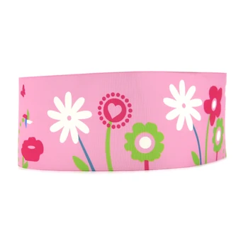 

David accessories 50yards 75mm Flower Printed Ribbon Grosgrain Ribbon DIY Bow Material Gift Wrapping Wedding Decoration,50Yc8448