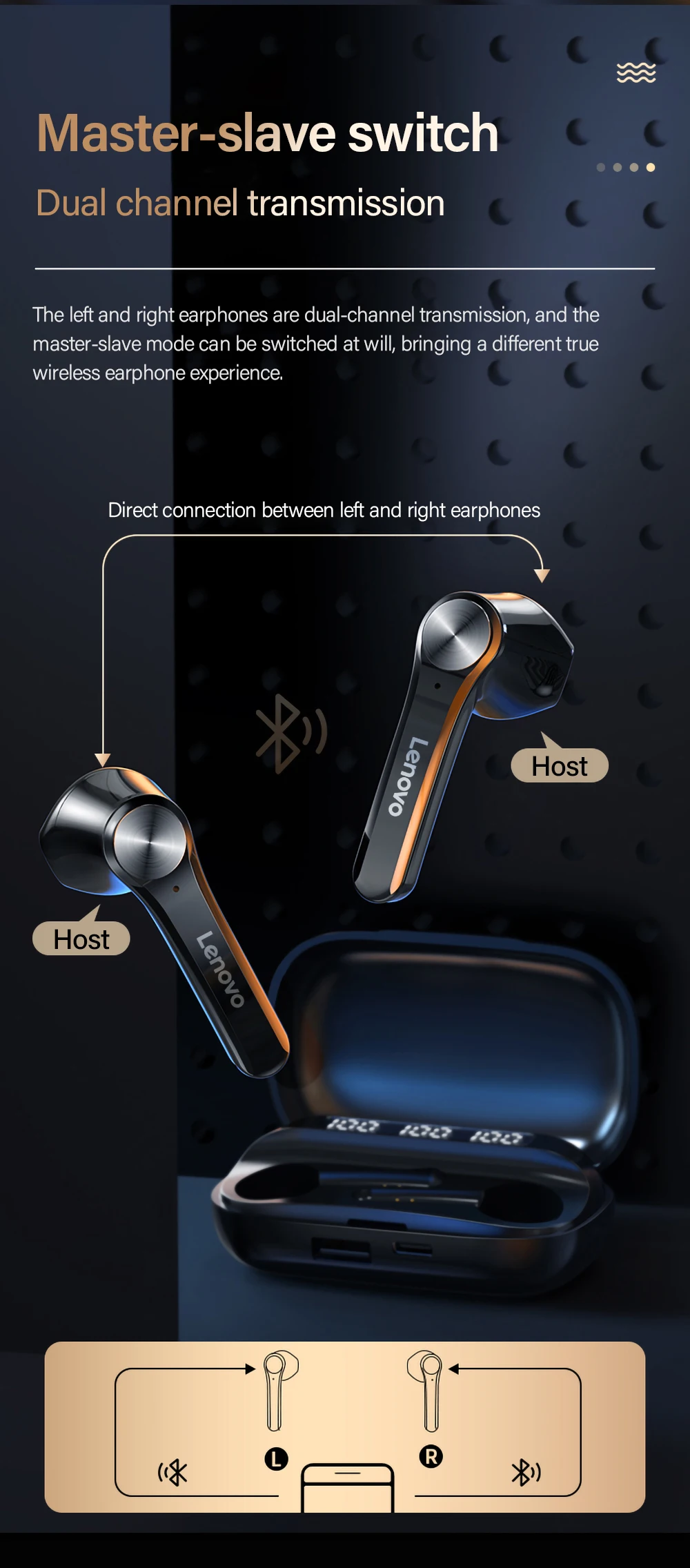 Lenovo QT81 TWS Bluetooth 5.0 Earphone with LED Power Display 9
