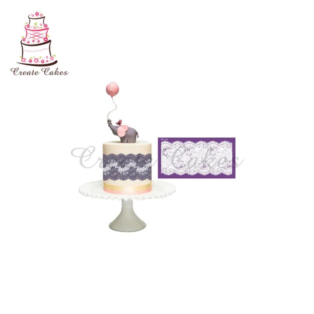 

Flower Lace Design Mesh Stencils For Wedding Cake Border Stencils Fondant Mould Cake Decorating Tool Cake Mold