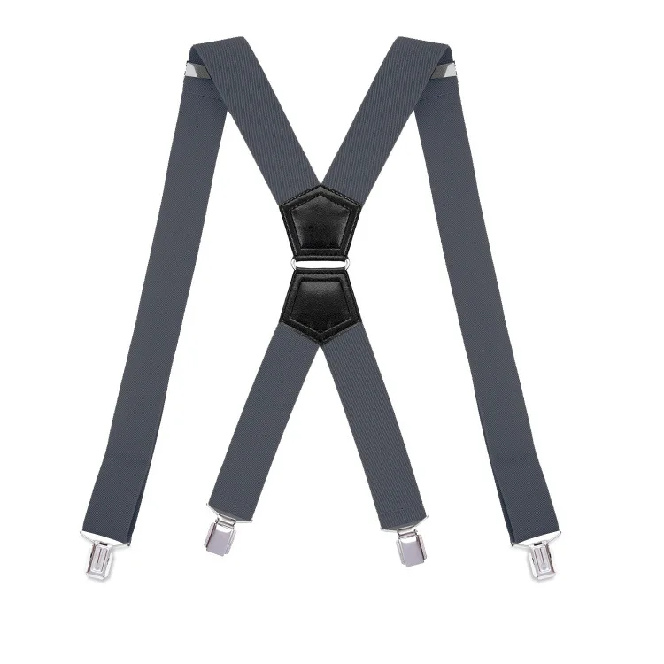 3.5cm Suspenders Для мужчин и женщин, 4 зажима, рубашка для отдыха, 3,5 см, штаны, брюки, зажим на спине, подтяжки, элегантные, эластичные, сплав, металлическая головка, регулируемые подтяжки - Цвет: 3.5cm Suspenders