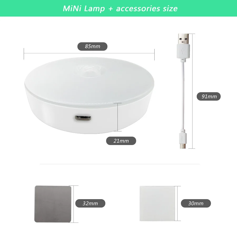 Bedroom Decor Night Lights Motion Sensor NightChildren`s Gift USB Charging Lamp Bedside Baby Breastfeeding Rechargeable Wireless (4)
