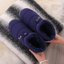 Мужская обувь; мужская обувь из хлопка и плюша; мужская обувь без шнуровки на плоской подошве; мужские тапочки; мягкие тапочки; домашняя Нескользящая зимняя обувь