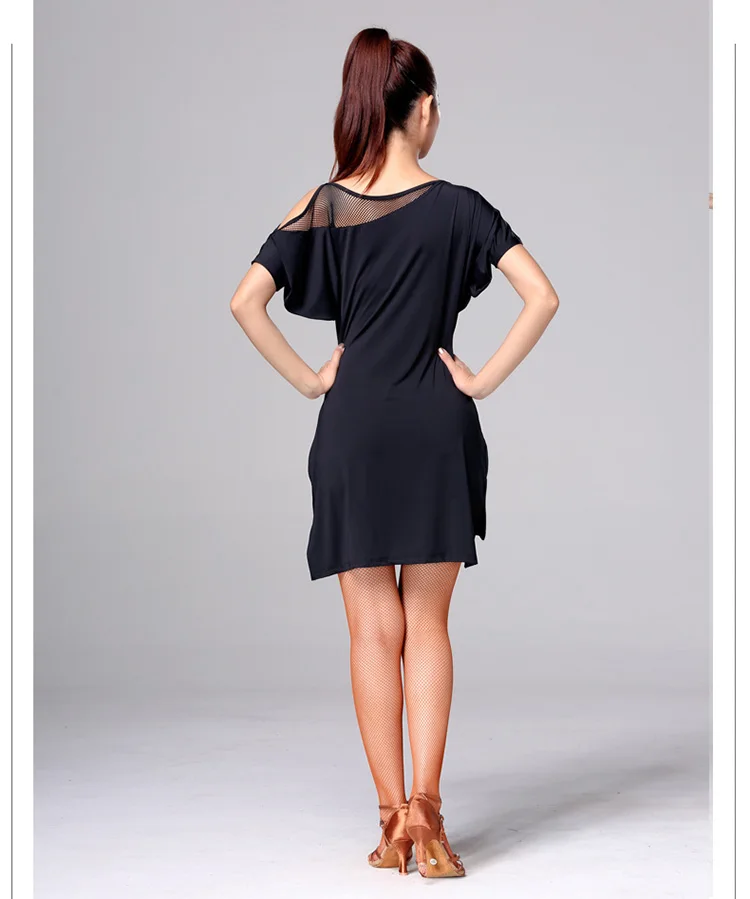 Dance Dress Latin Summer Short Sleeve Training Performance