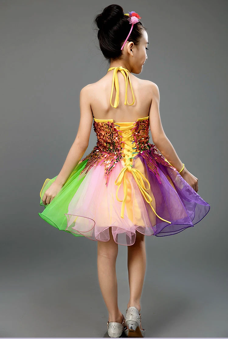 Girl Dance Costume Children Jazz Dance Costumes Girls Hip-Hop Modern Dance Dress for Jazz Performances Stagewear