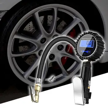 

300 PSI LCD Digital Display Air Auto Tire Inflator With Pressure Gauge Chuck Truck/Car/Motor/Bike Brass Chuck With Clip