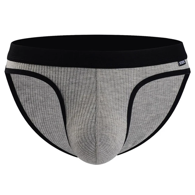 2021 Brand New Sexy Men's Underwear Calzoncillos Hombre Slip Male Modal Panties Male Ropa Interior Hombre Man U Convex Underpant grey