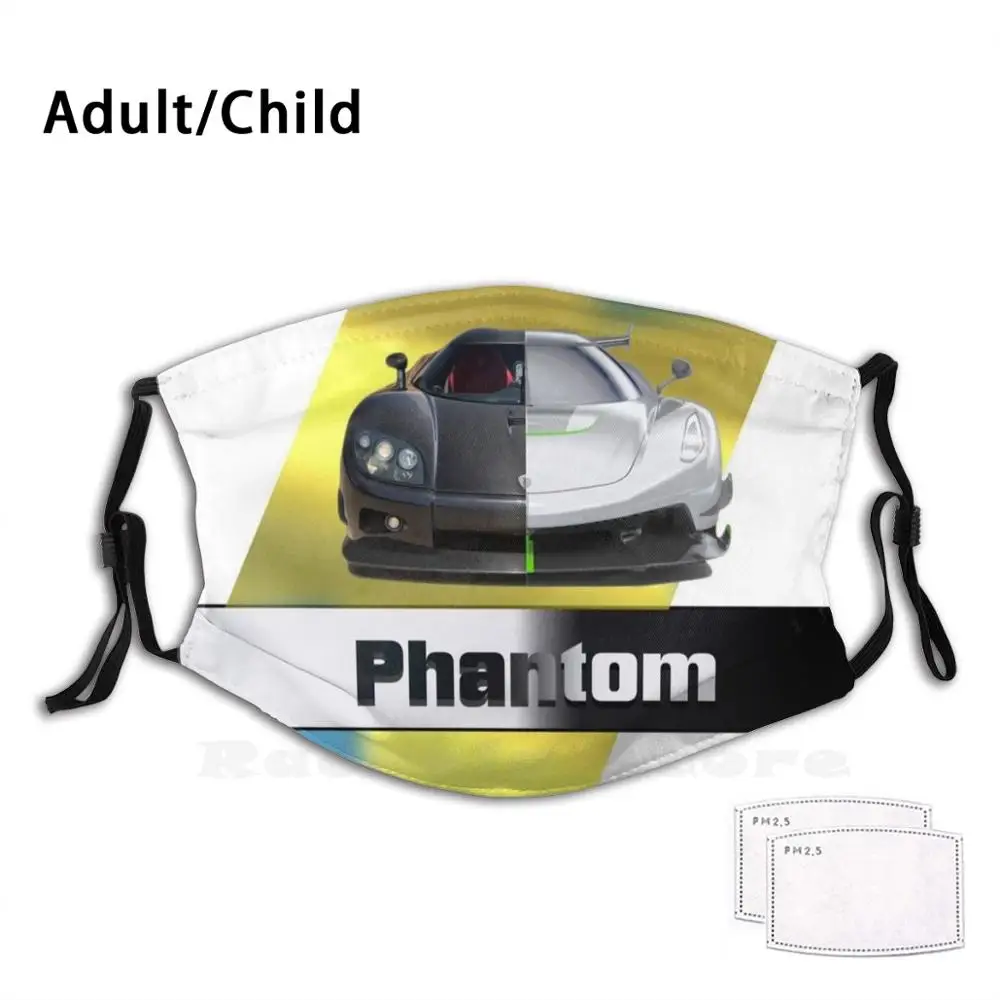 Моющаяся противопылевая маска Koenigsegg Phantom Evolution Print Ccx Half And | Аксессуары для одежды