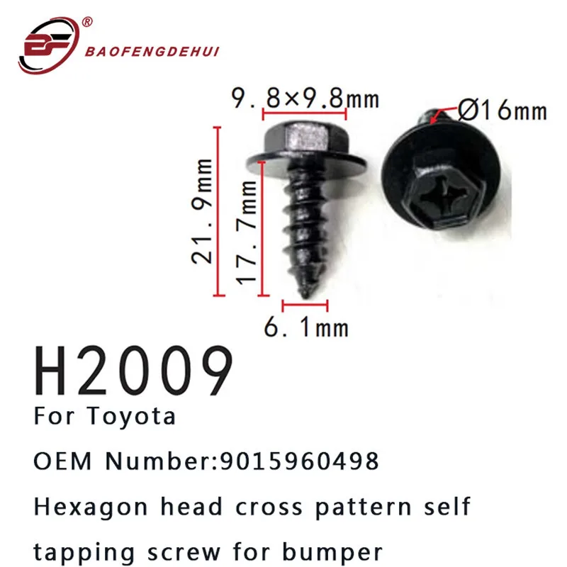 Hexagon Head Screw Toyota Bumper Car 9015960498 Plastics Vw AliExpress
