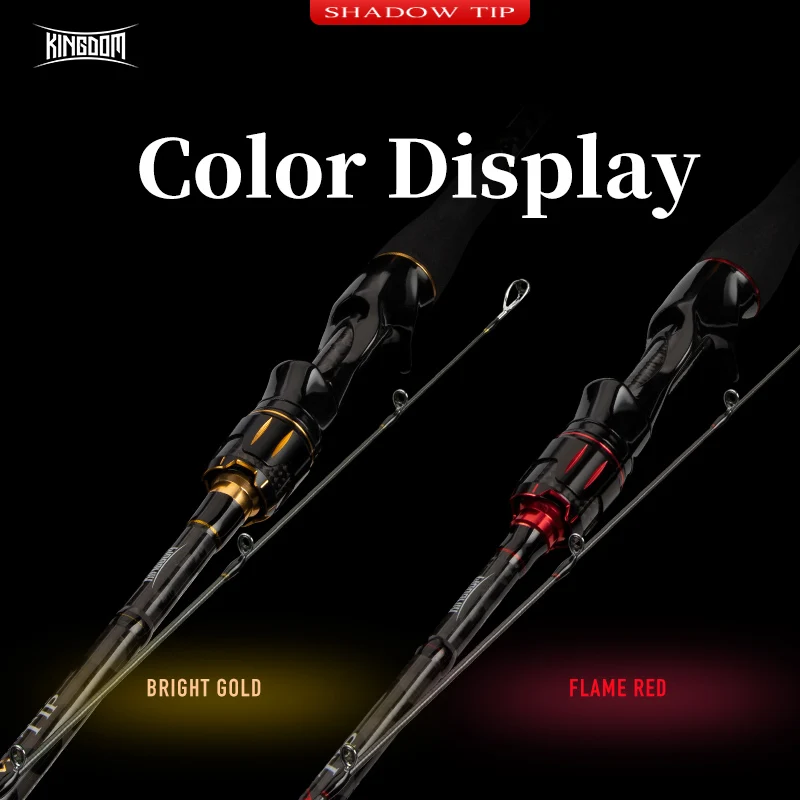 Kingdom Shadow Tip Carbon Fishing Rods 2.1m 2.4m Two Section ML/M M/MH  Power Two Tips Lightweight Casting Fishing Rod