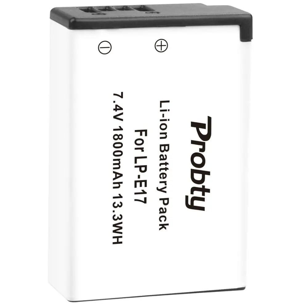 Lp-e17 para Canon Bateria Probty E17 Eos 200d m3 m6 750d 760d T6i T6s 800d 8000d Câmeras Kiss X8i 1800mah Lpe17 lp - Image 2