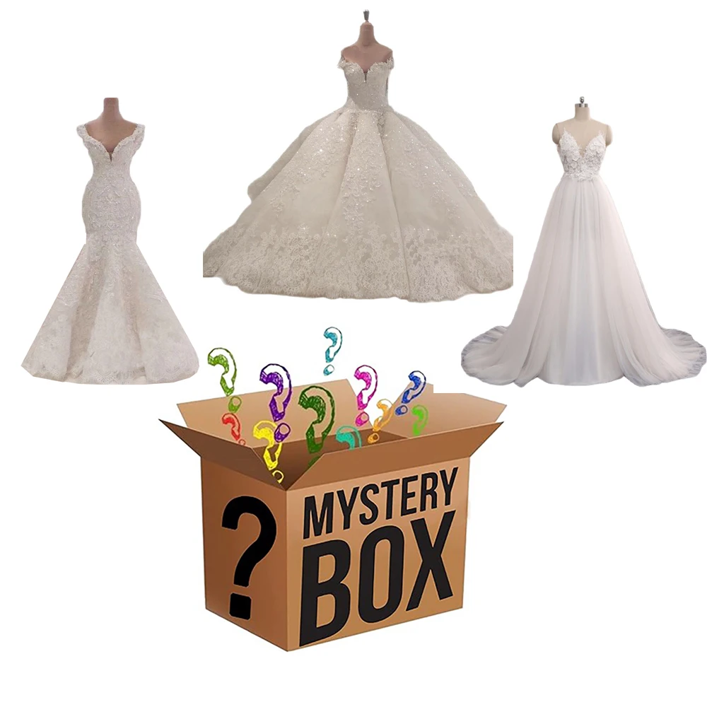 Brand New Wedding Dress Blind Box Mystery Style Random Shipments Ball Gown Mermaid A-Line Choose Size Get Your Bridal Gown off the shoulder wedding dress