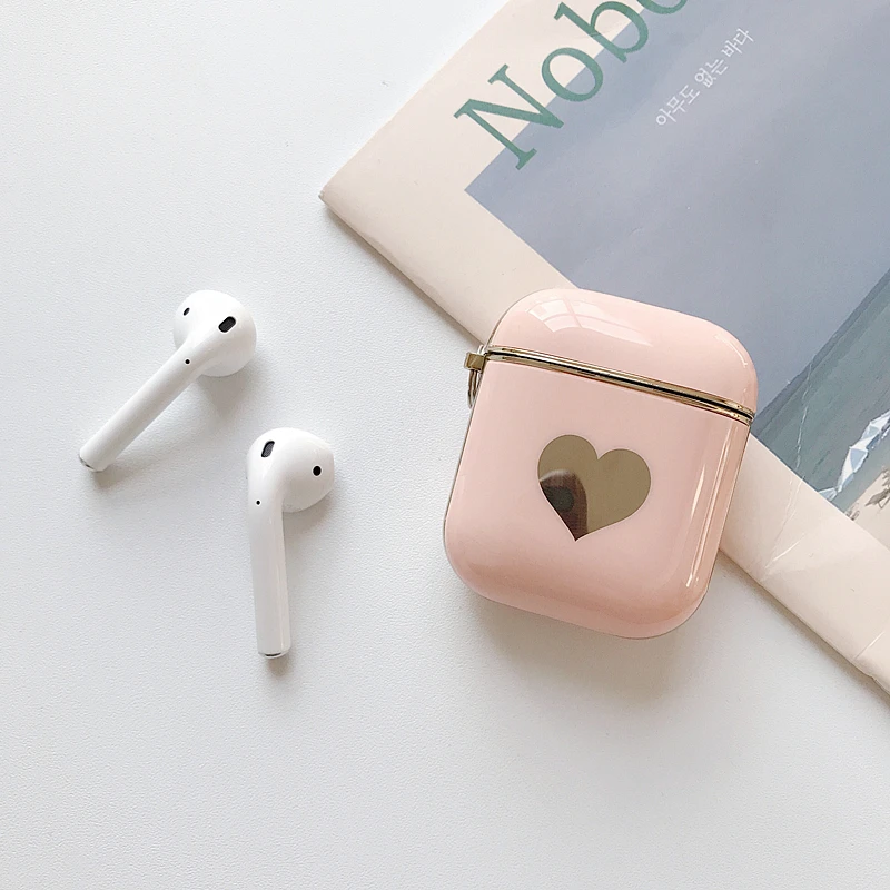 Роскошный Гальванизированный Мягкий защитный чехол для наушников Apple AirPods 1& 2 со спортивными металлическими крючками - Цвет: 4