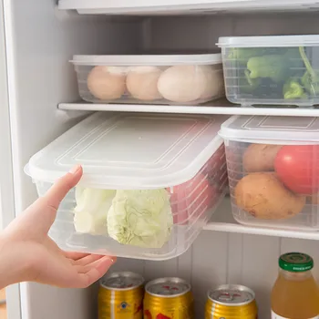 

Fresh Storage Box Refrigerator Box Plastic Storage Box Dry Fruit And Vegetable Sealed Box Rice Barrel Snack Storage Container