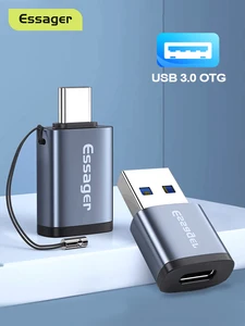 Адаптер Essager USB 3.0 Type-C OTG, переходник Type C USB C «папа»-USB «мама» для Macbook Xiaomi Samsung S20 USBC OTG коннектор