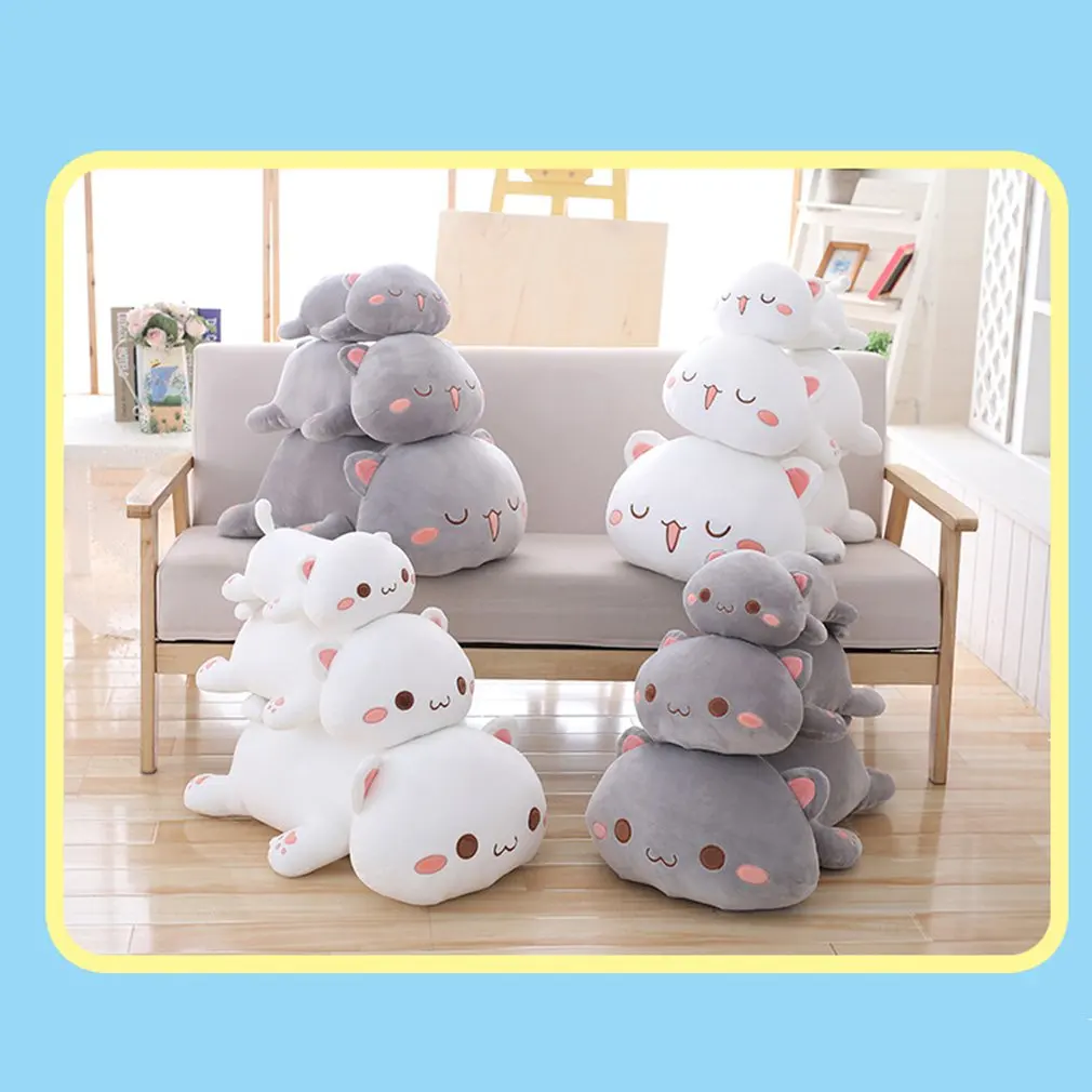 Кошка кукла плюшевая игрушка пуховик кошка мягкое тело Белый Кот мультфильм кошка подушка Женская Подушка подарок на день рождения