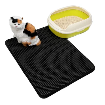 

Folding Cat Litter Mat Waterproof Honeycomb Sifting Pad Protect Floor Carpet Eco-friendly EVA Foam Trash Pad