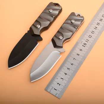 

Fixed Knife 440C Blade Small Hunting Knife Aluminuim Handle Camping Survival Knives Outdoor Utility EDC Tools