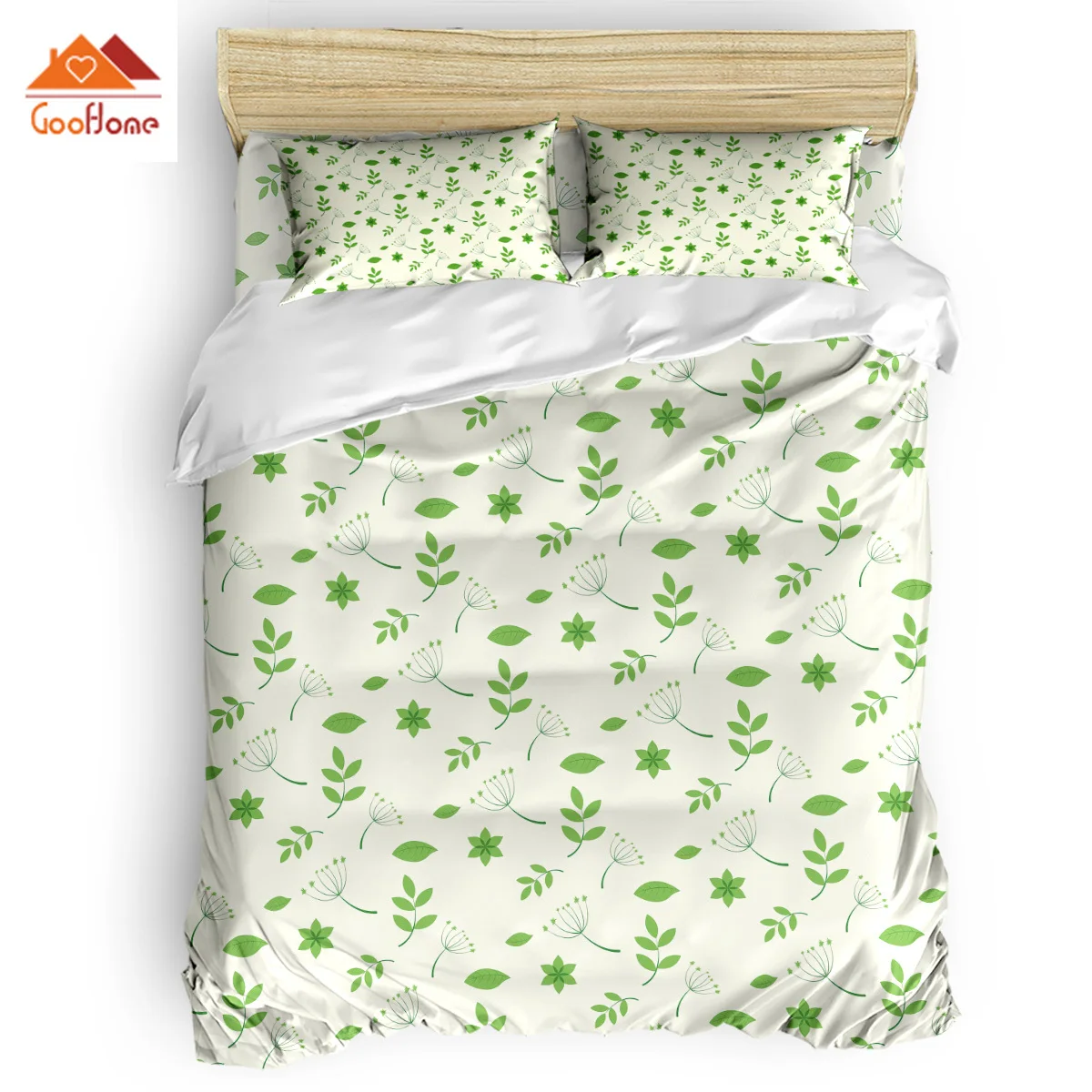 

A Green Dandelion Plant Duvet Cover Set Vintage Floral Art Design Collection of 3/4pcs Bedding Set Bed Sheet Pillowcases Cover