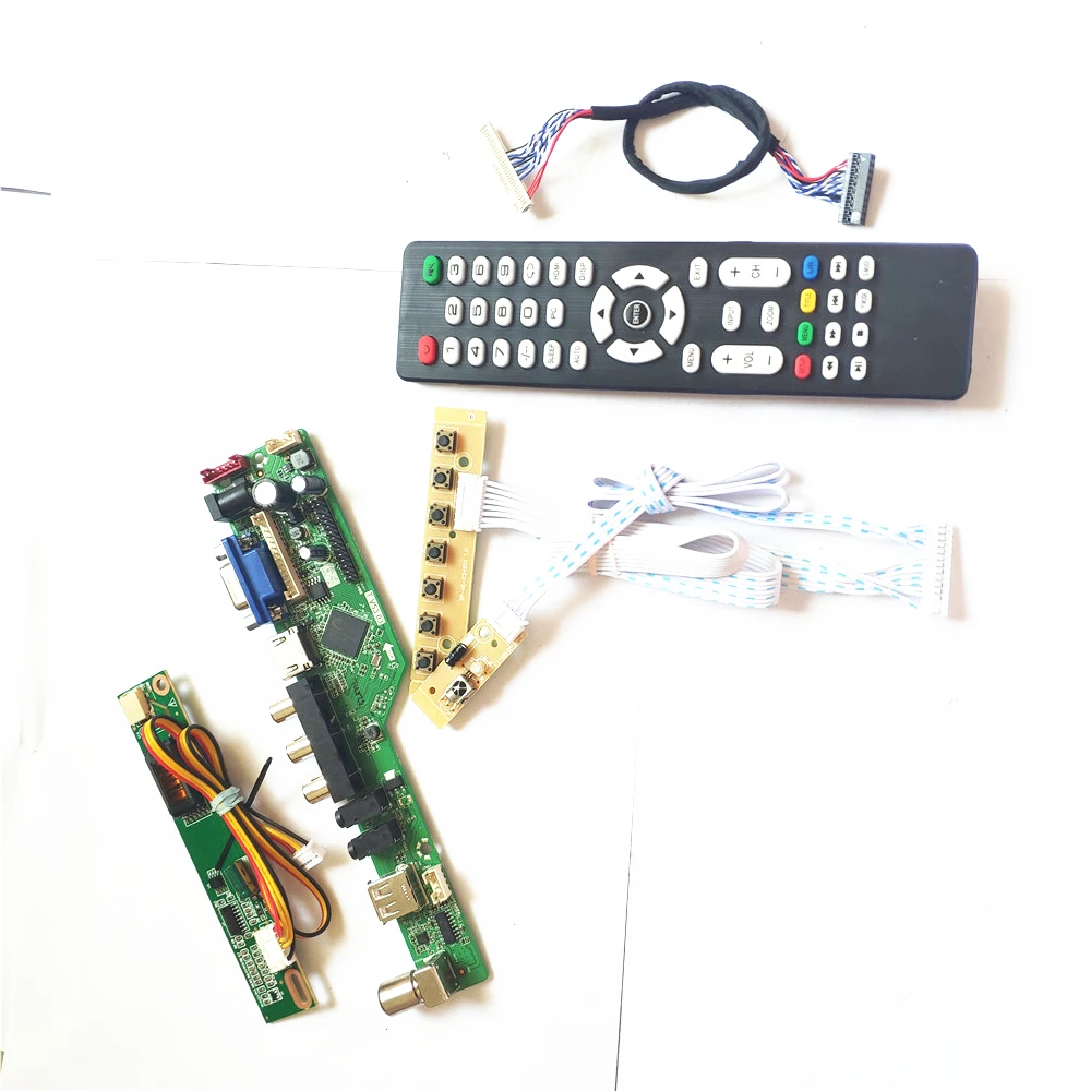 Для LP154W01-TLD5/TLE1 1CCFL 30Pin LVDS TV53 плата контроллера VGA HDMI-совместимая AV USB RF ЖК-пульт +