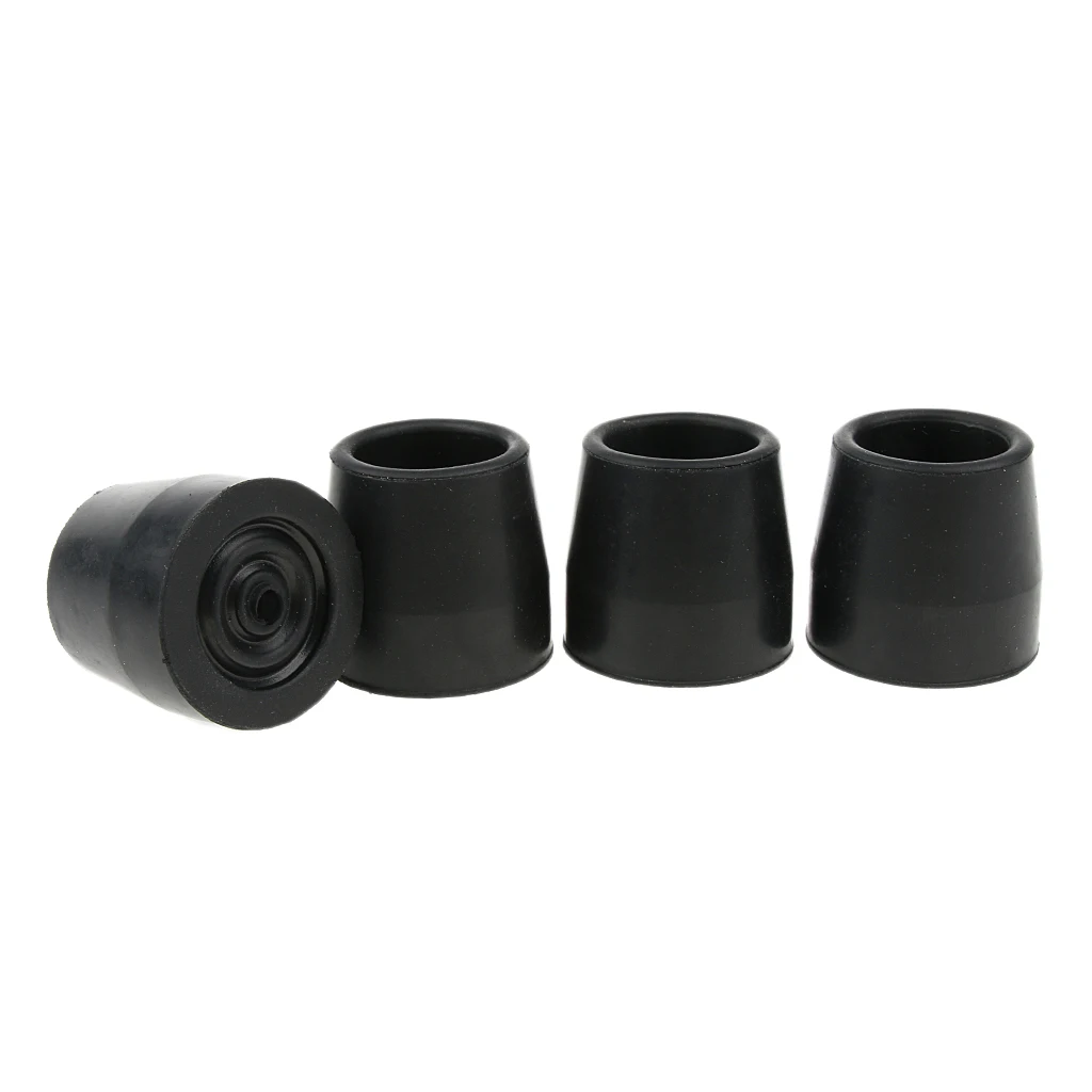 4Pcs Anti-slip Walking Stick Ferrules Cane Crutch Rubber Pad Heavy Duty End Bottoms Protector for Disabled Elder