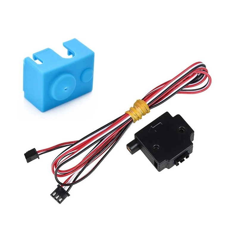 

1 Pcs 1.75Mm Filament Detection Run Out Pause 3D Printer Monitor Sensor Module & 1 Pcs Cover PT100 Silicone Socks PT100 Hot End