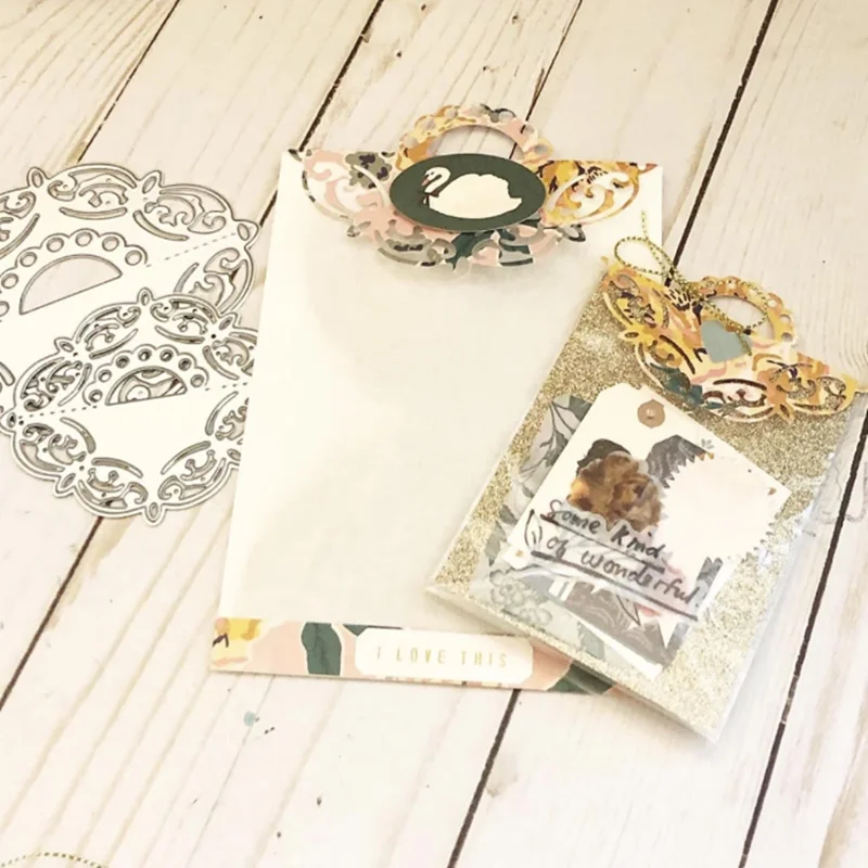 Kokorosa METAL CUTTING DIES Cut Butterfly Gift Box Bag Handle Die Scrapbook Paper Craft Album Card Punch Cutter | Дом и сад
